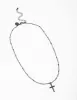 Black Classic Cross Ball Chain Necklace sold by lovisa