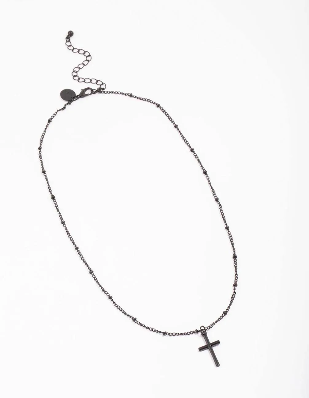 Black Classic Cross Ball Chain Necklace sold by lovisa product image thumbnail 2
