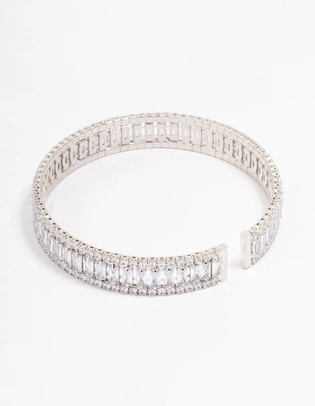 Rhodium Large Emerald-Cut Wrist Cuff sold by lovisa product image thumbnail 3