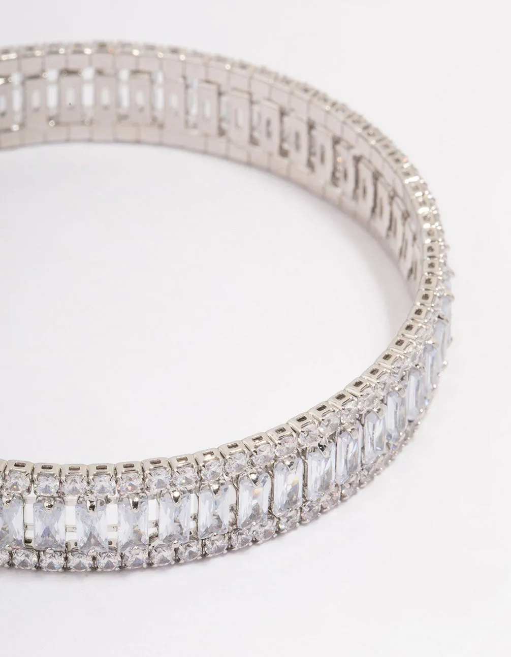 Rhodium Large Emerald-Cut Wrist Cuff sold by lovisa product image thumbnail 2