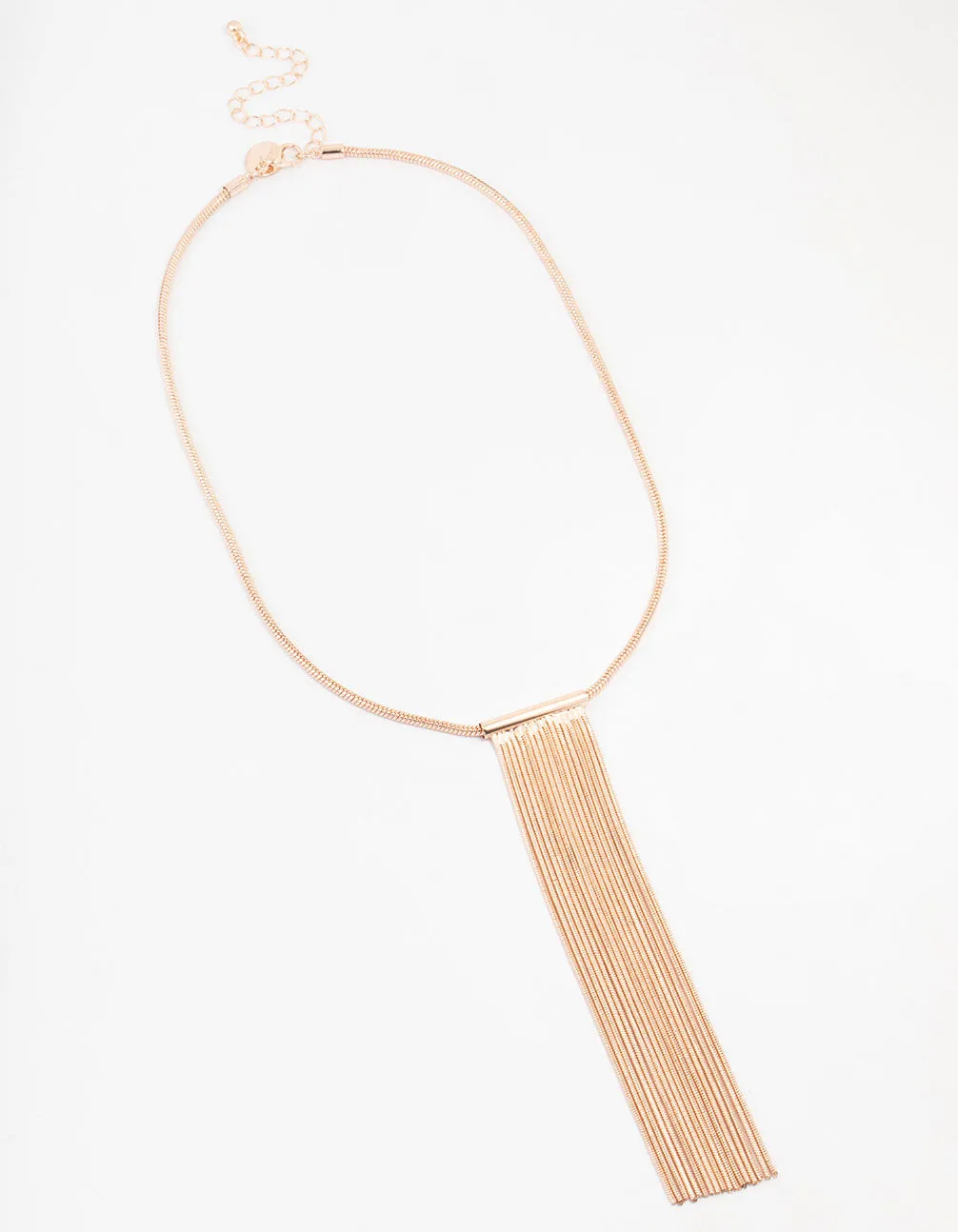 Rose Gold Tassle Chain Necklace sold by lovisa product image thumbnail 2