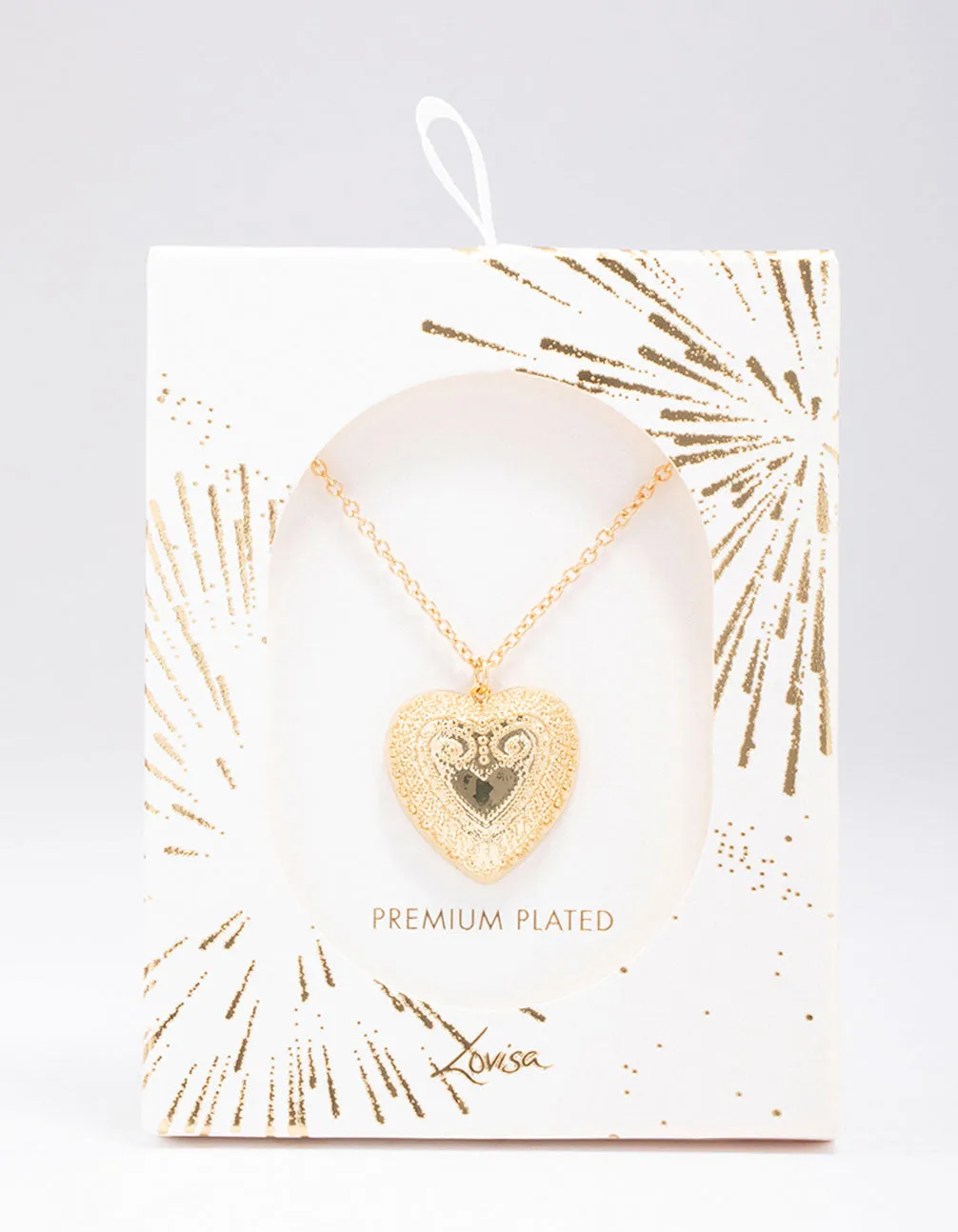 Gold Plated Heart Pendant Necklace sold by lovisa product image thumbnail 2