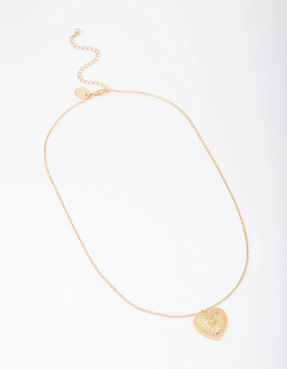 Gold Plated Heart Pendant Necklace sold by lovisa product image thumbnail 3