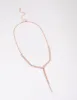 Rose Gold Dainty Ribbon Necklace sold by lovisa