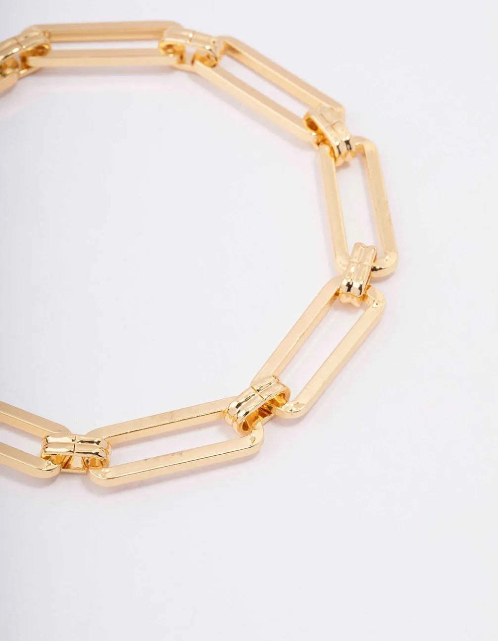 Gold Plated Rectangular Link Bracelet sold by lovisa product image thumbnail 2