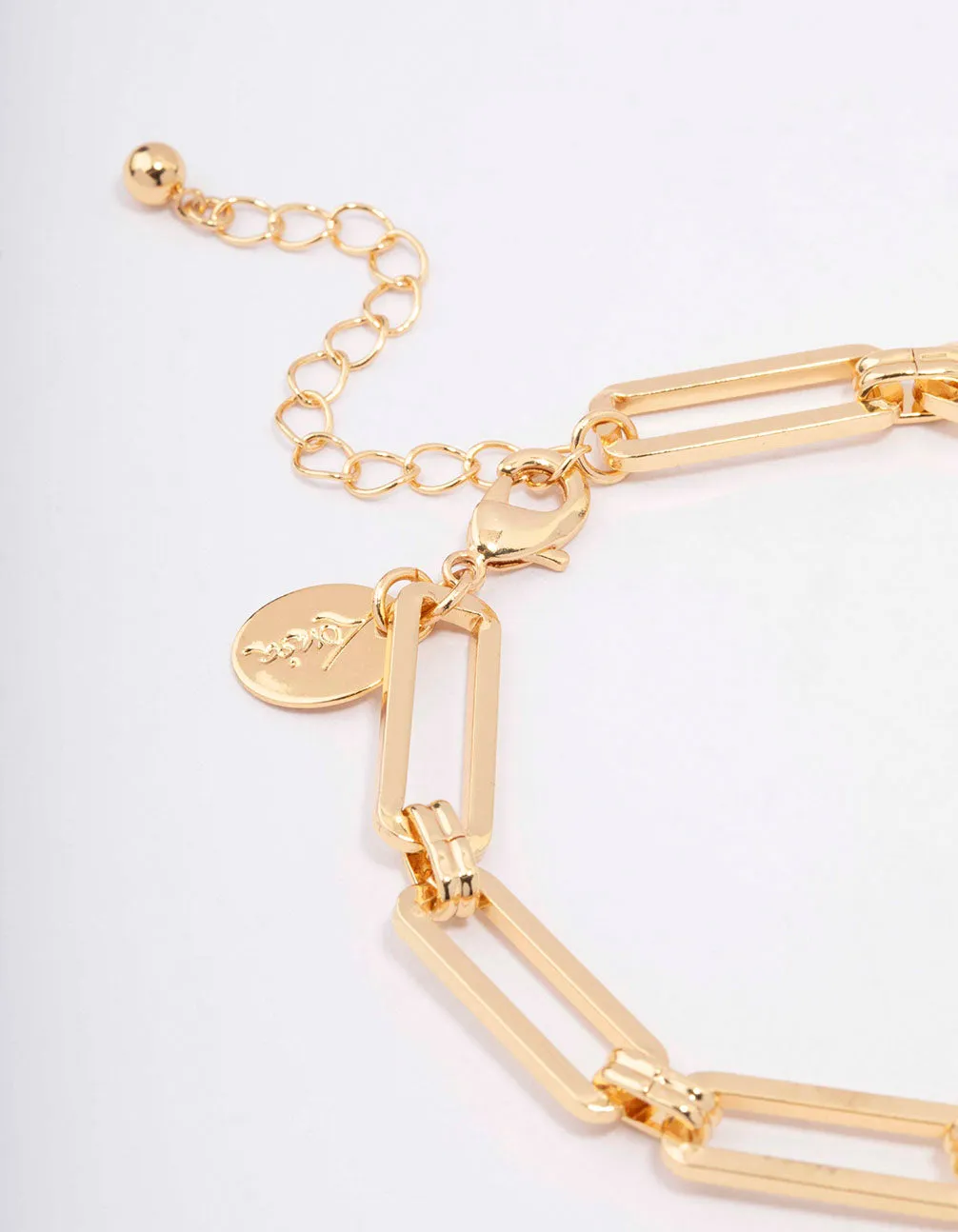 Gold Plated Rectangular Link Bracelet sold by lovisa product image thumbnail 3