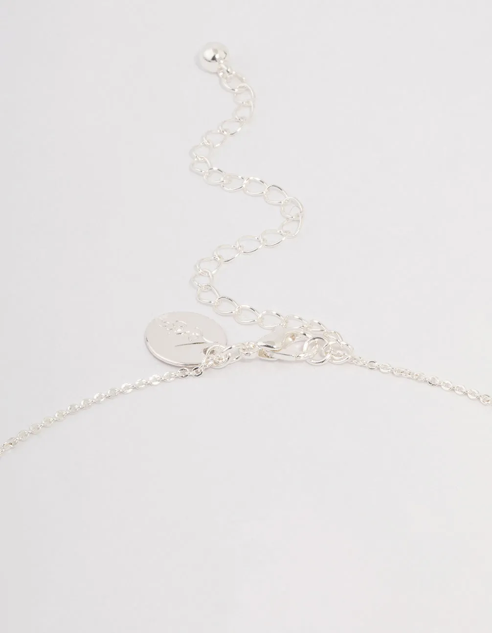 Silver Cubic Zirconia Flower Pearl Pendant Necklace sold by lovisa product image thumbnail 3