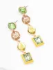 Gold Mixed Shape Drop Earrings sold by lovisa