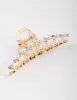 Gold Curve Pearl & Diamante Claw Clip sold by lovisa
