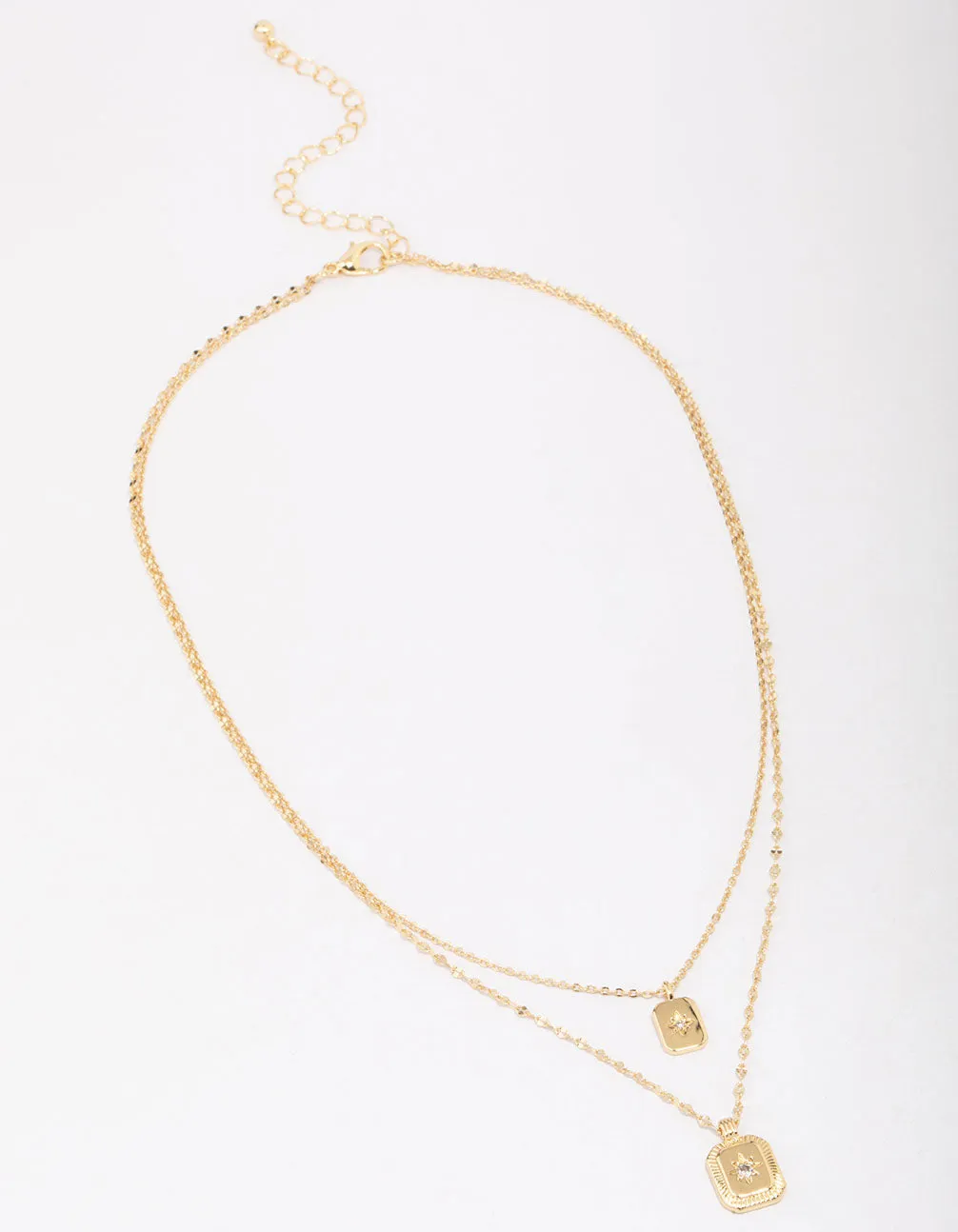 Gold Plated Celestial Cubic Zirconia Layered Necklace sold by lovisa product image thumbnail 3