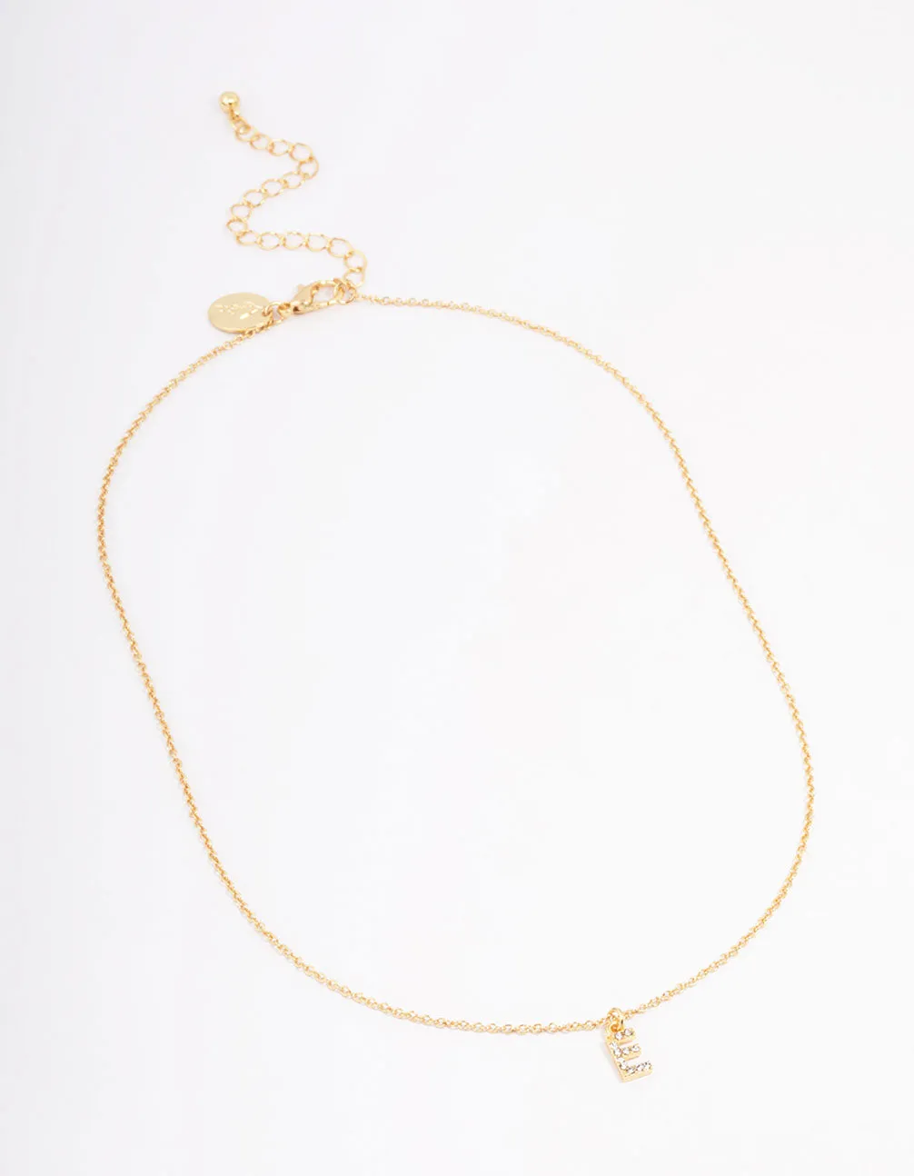 Letter E Gold Plated Initial Pendant Necklace sold by lovisa product image thumbnail 3