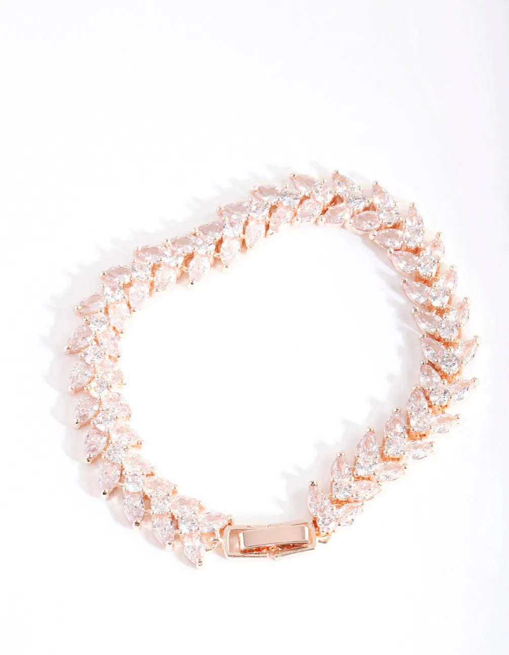 Rose Gold Diamond Simulant Petal Bracelet sold by lovisa product image thumbnail 3