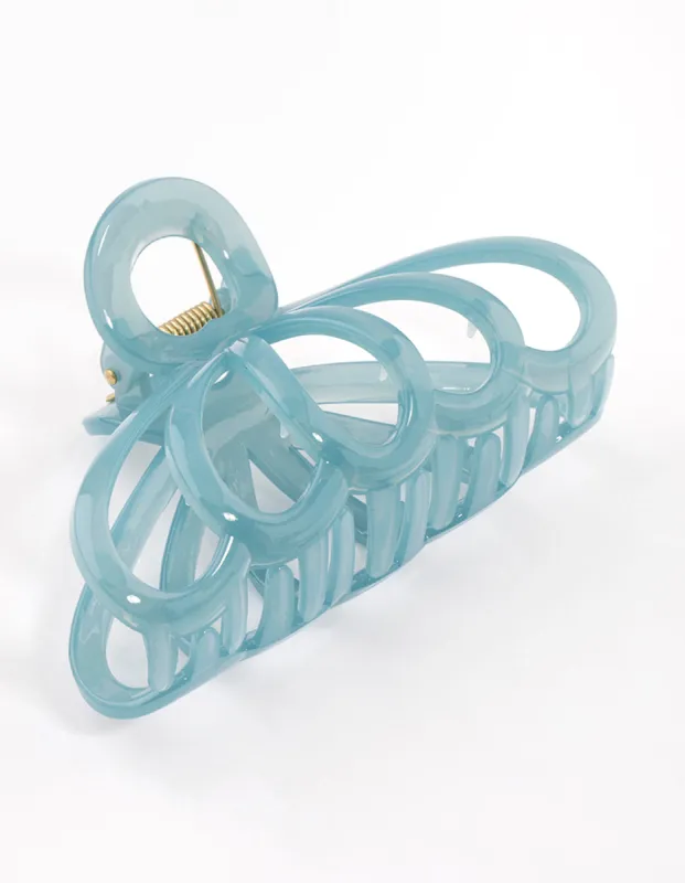 Blue Large Shell Cut Out Hair Claw Clip sold by lovisa