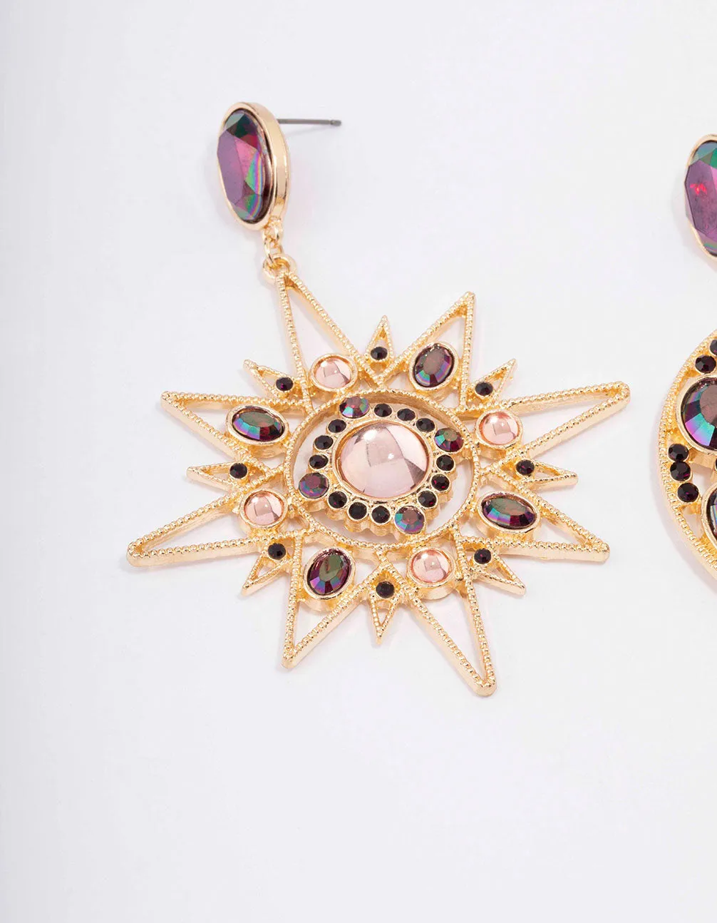 Gold Statement Star & Moon Drop Earrings sold by lovisa product image thumbnail 2