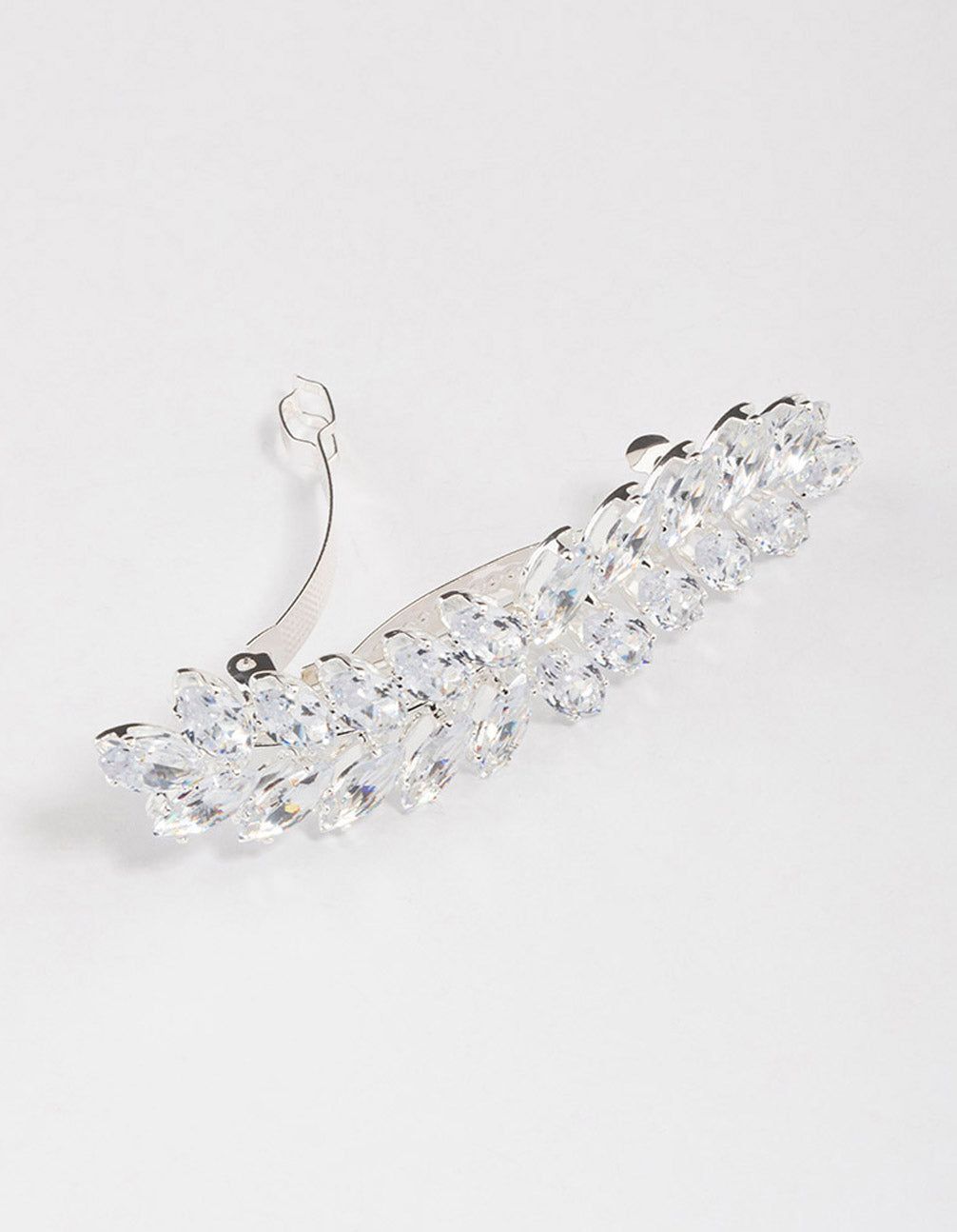 Silver Cubic Zirconia Leaf Hair Clip sold by lovisa product image thumbnail 2