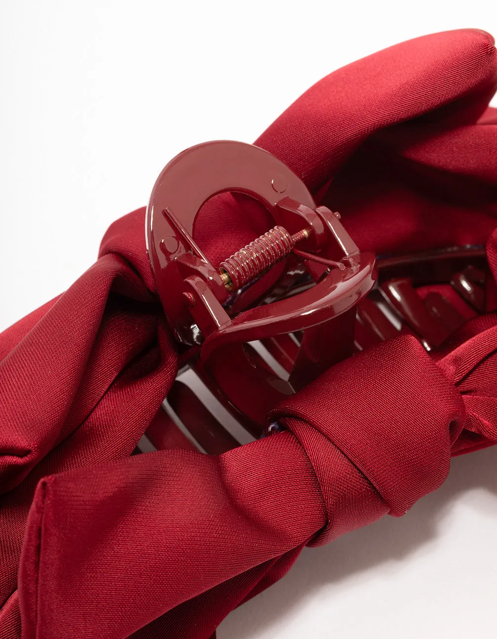 Red Fabric Large Bow Hair Claw Clip sold by lovisa product image thumbnail 3
