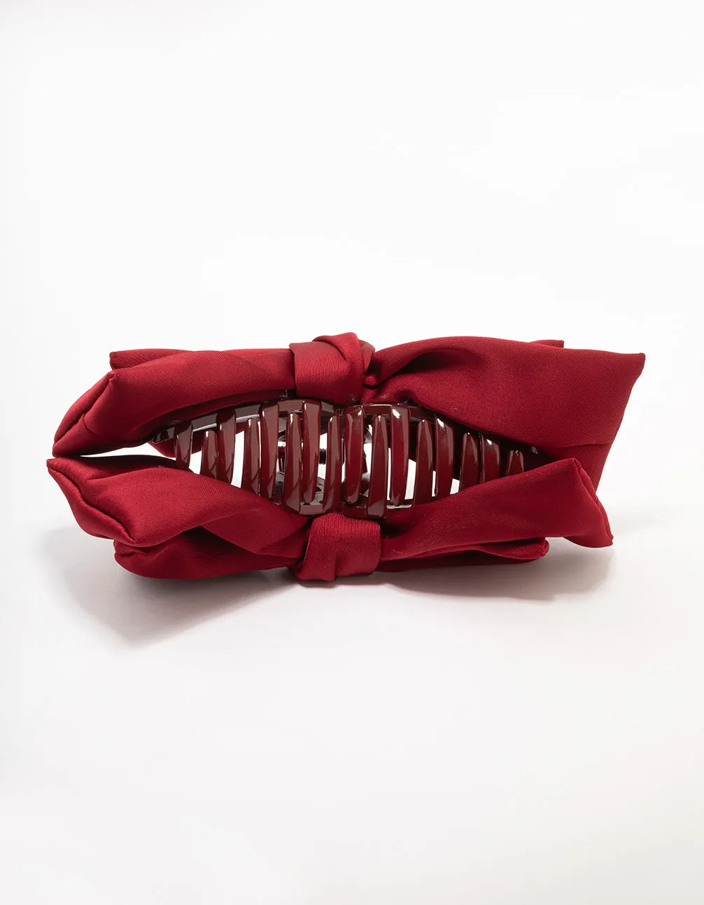 Red Fabric Large Bow Hair Claw Clip sold by lovisa product image thumbnail 2