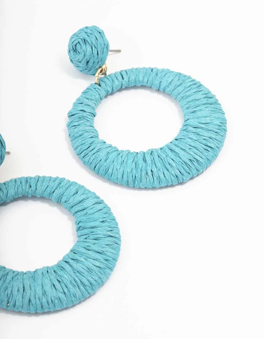 Gold Raffia Open Drop Earrings sold by lovisa product image thumbnail 2