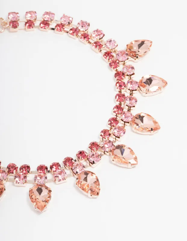 Rose Gold Drop Statement Choker sold by lovisa