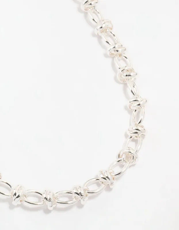 Silver Plated Knotted Chain Necklace sold by lovisa
