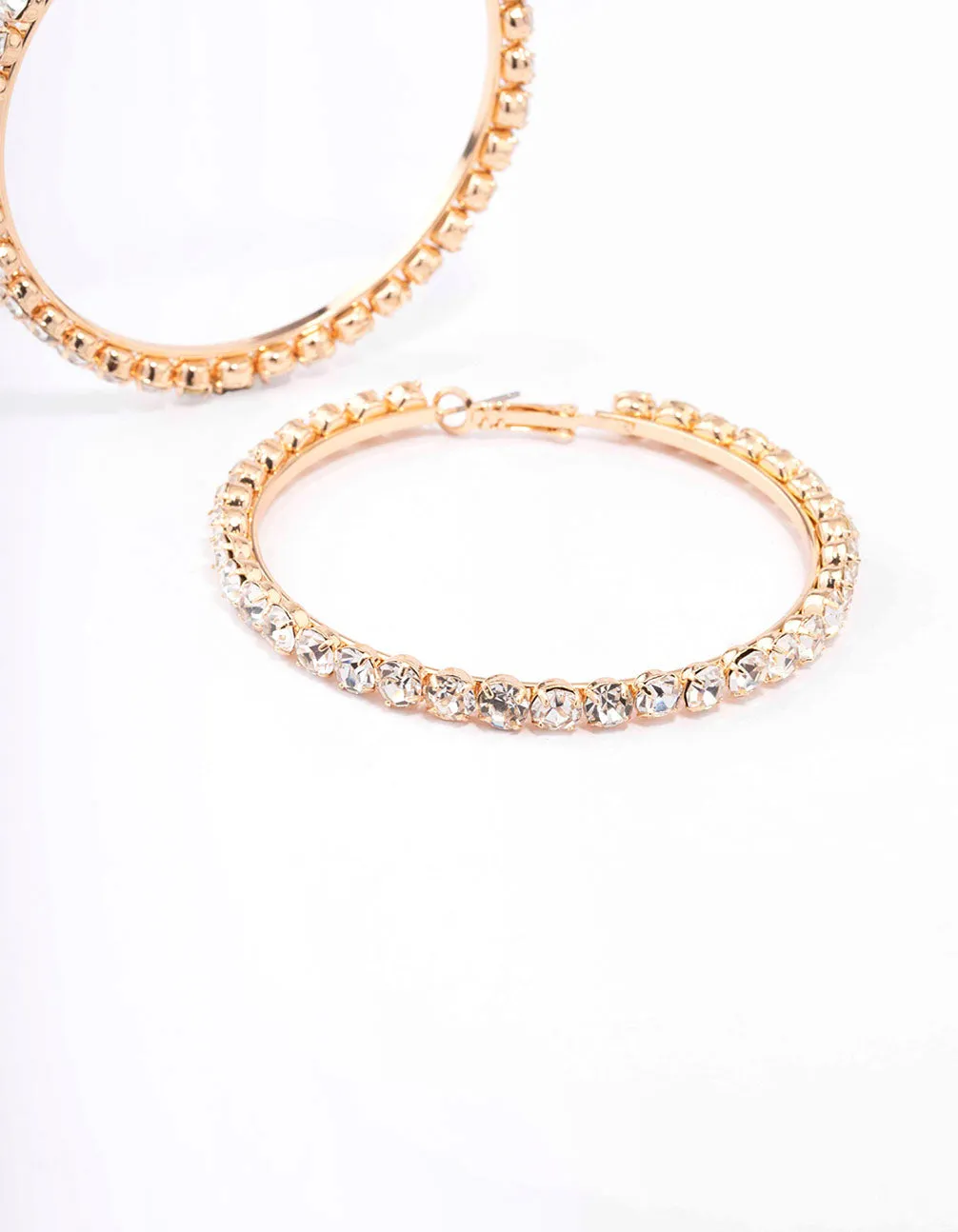 Gold Luxe Bling Drop Earrings sold by lovisa product image thumbnail 3