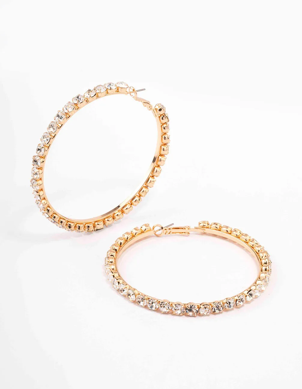 Gold Luxe Bling Drop Earrings sold by lovisa