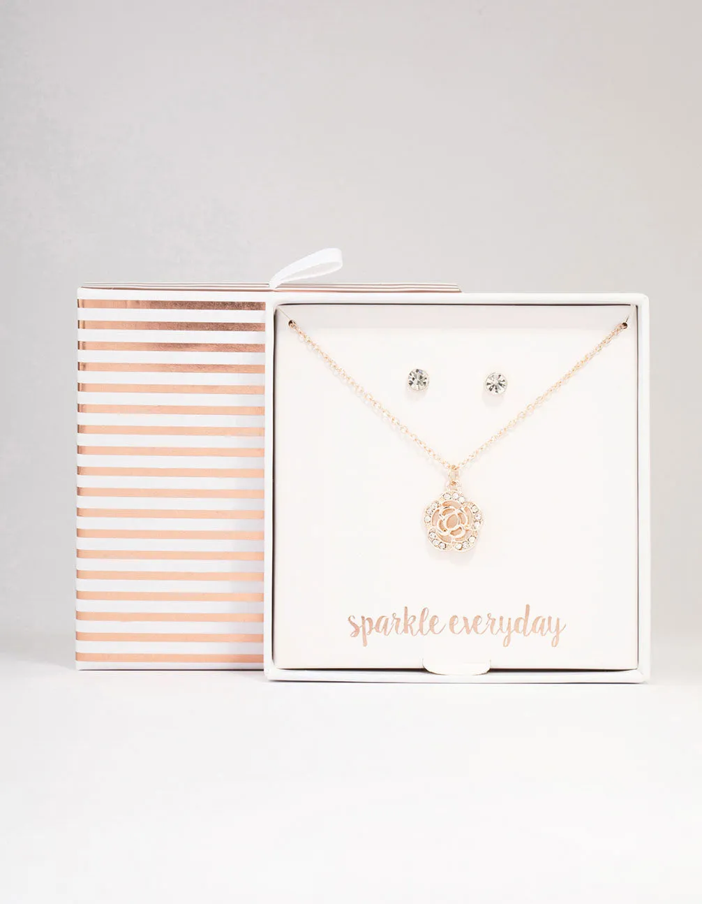 Rose Gold Diamante Jewellery Set sold by lovisa product image thumbnail 3