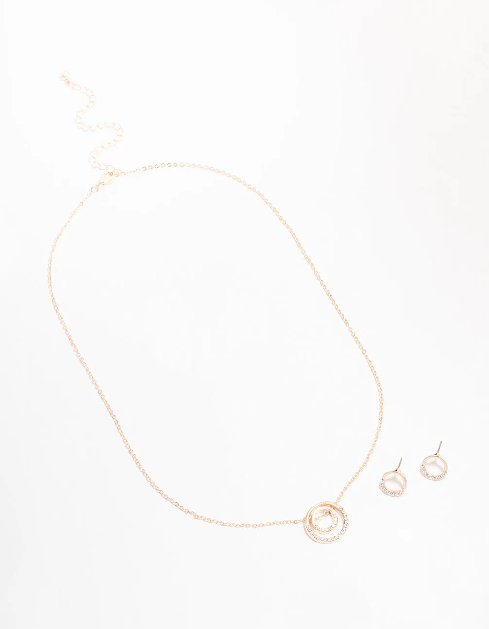 Rose Gold Double Open Circle Jewellery Set sold by lovisa product image thumbnail 2