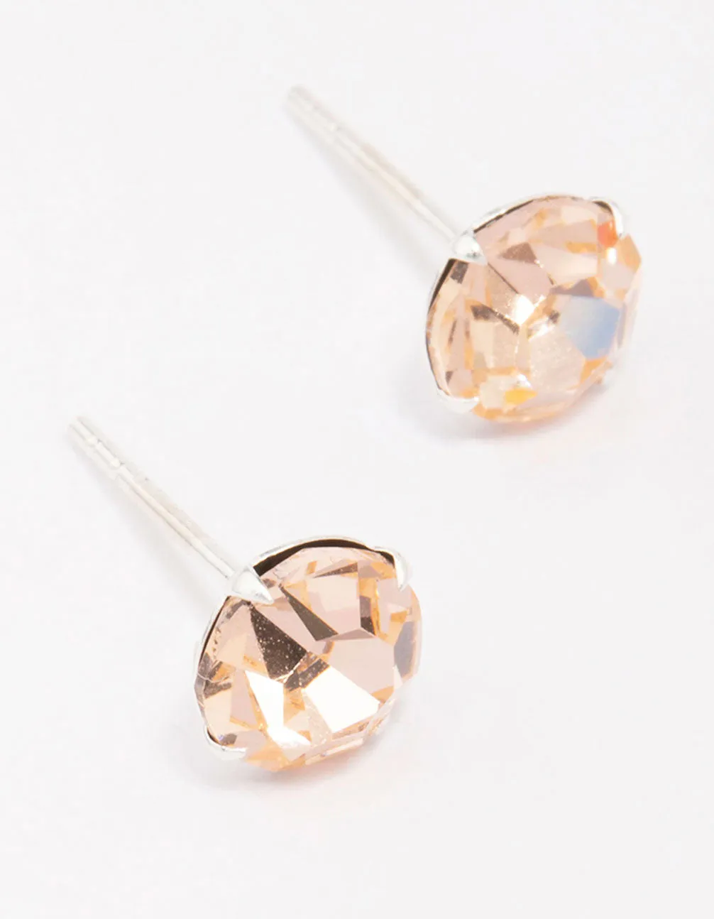 Sterling Silver Blush Czech Crystal Stud Earrings sold by lovisa
