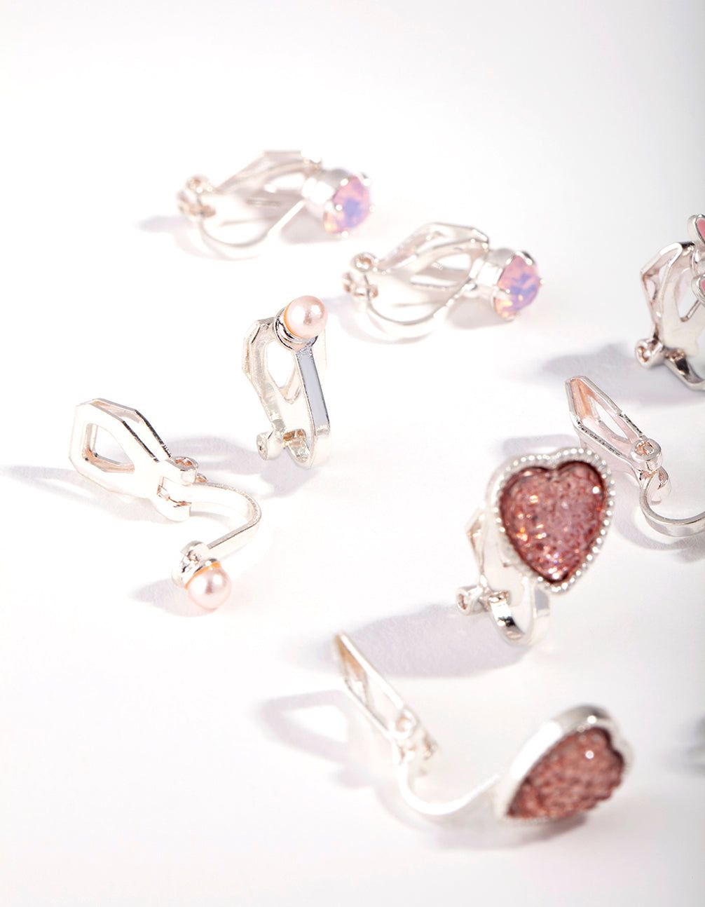 Kids Silver Butterfly & Heart 5-Pack Clip-on Earring sold by lovisa product image thumbnail 2
