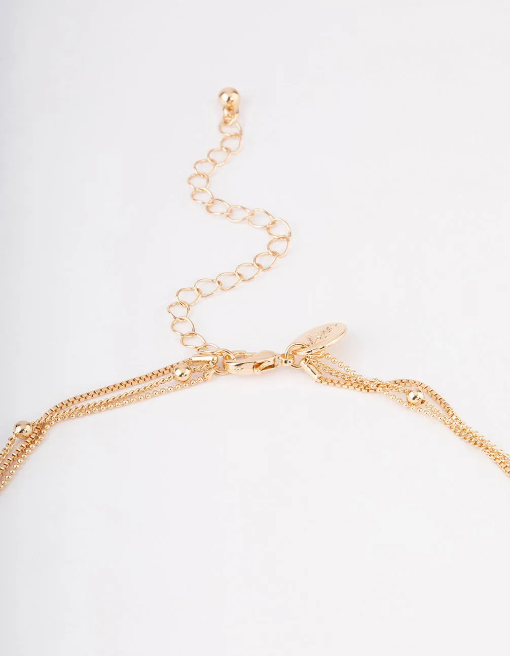 Gold Organic Circle Disc Triple Row Necklace sold by lovisa product image thumbnail 3