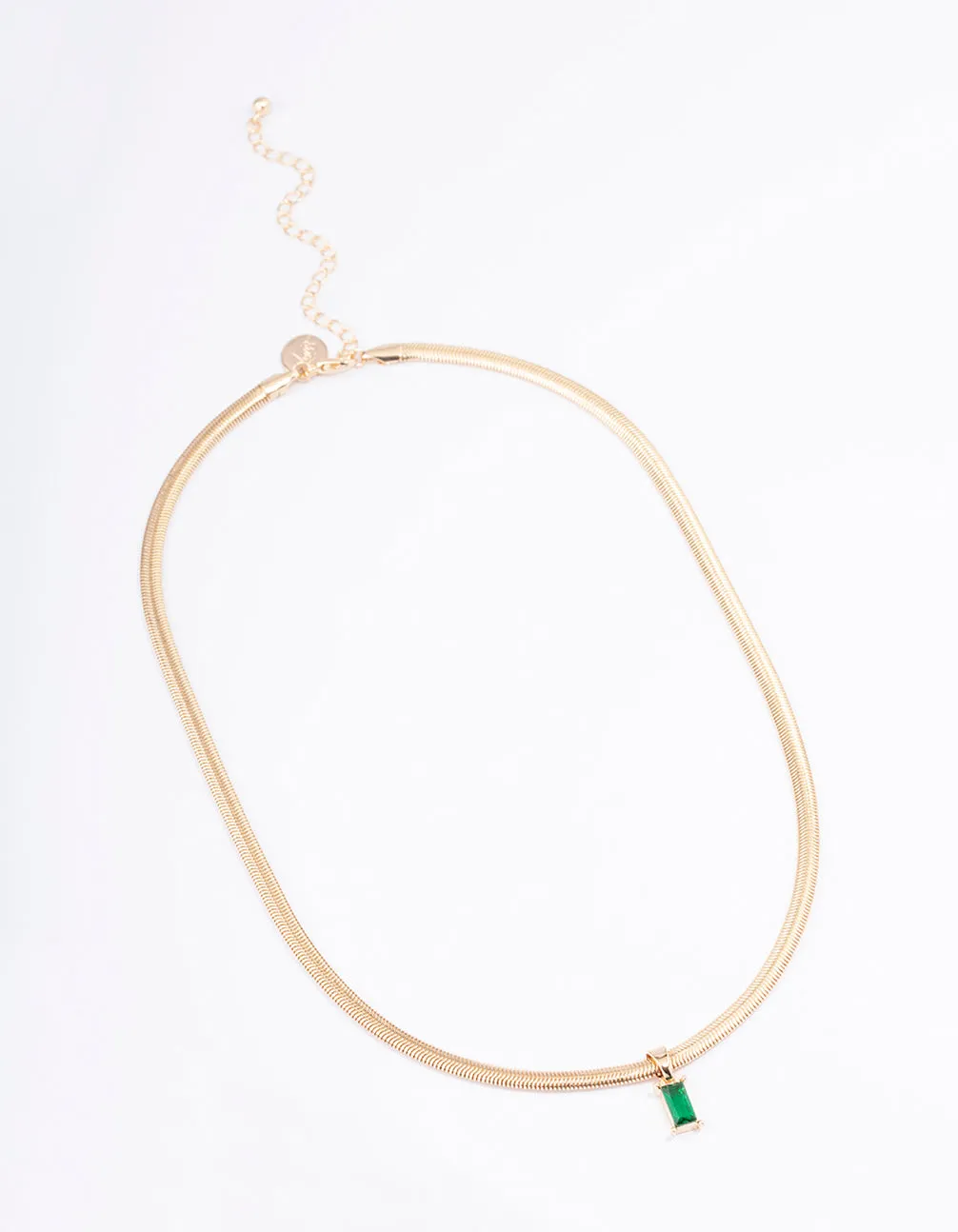 Gold Snake Chain Baguette Necklace sold by lovisa product image thumbnail 3