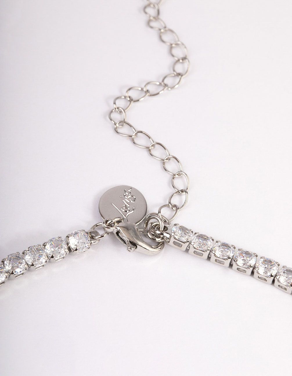Rhodium Cubic Zirconia Thick Cupchain Y-Necklace sold by lovisa product image thumbnail 3