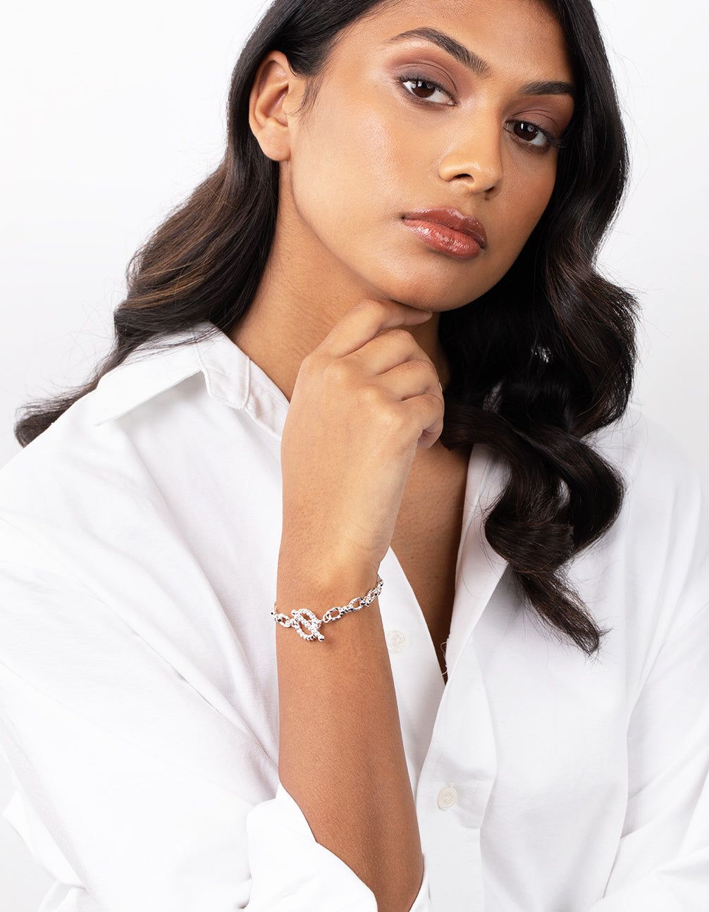 Silver Plated Swirl Chain Fob Bracelet sold by lovisa product image thumbnail 5