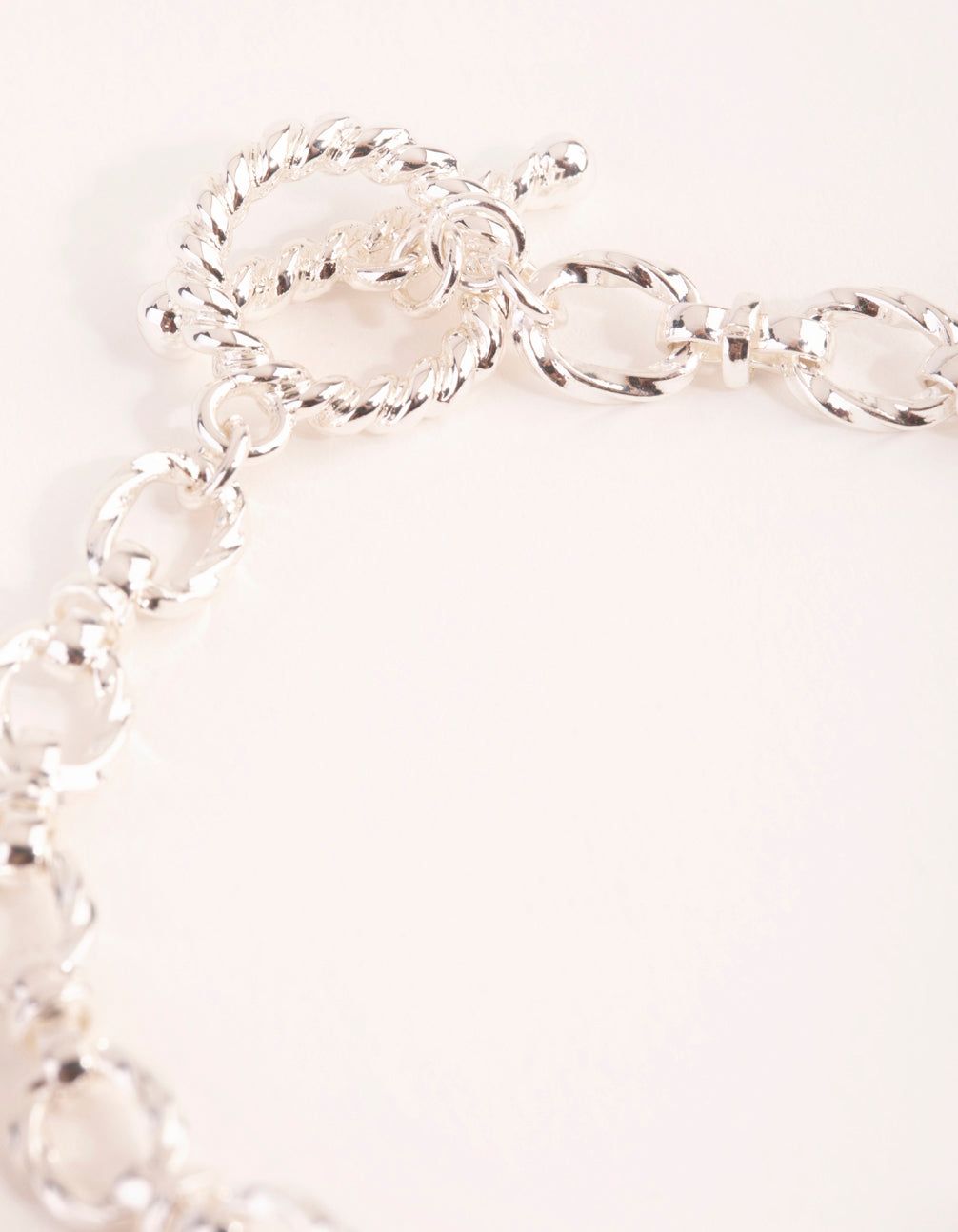 Silver Plated Swirl Chain Fob Bracelet sold by lovisa product image thumbnail 3