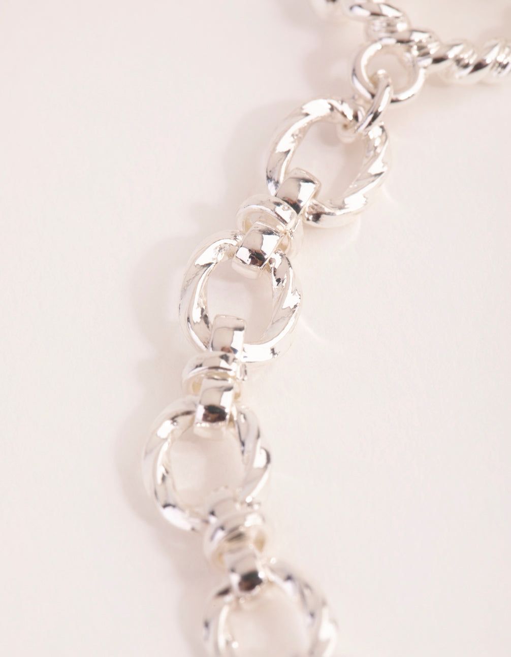 Silver Plated Swirl Chain Fob Bracelet sold by lovisa product image thumbnail 4