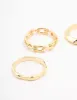 Gold Plated Chain Link Stacking Ring 3-Pack sold by lovisa