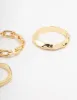Gold Plated Chain Link Stacking Ring 3-Pack sold by lovisa