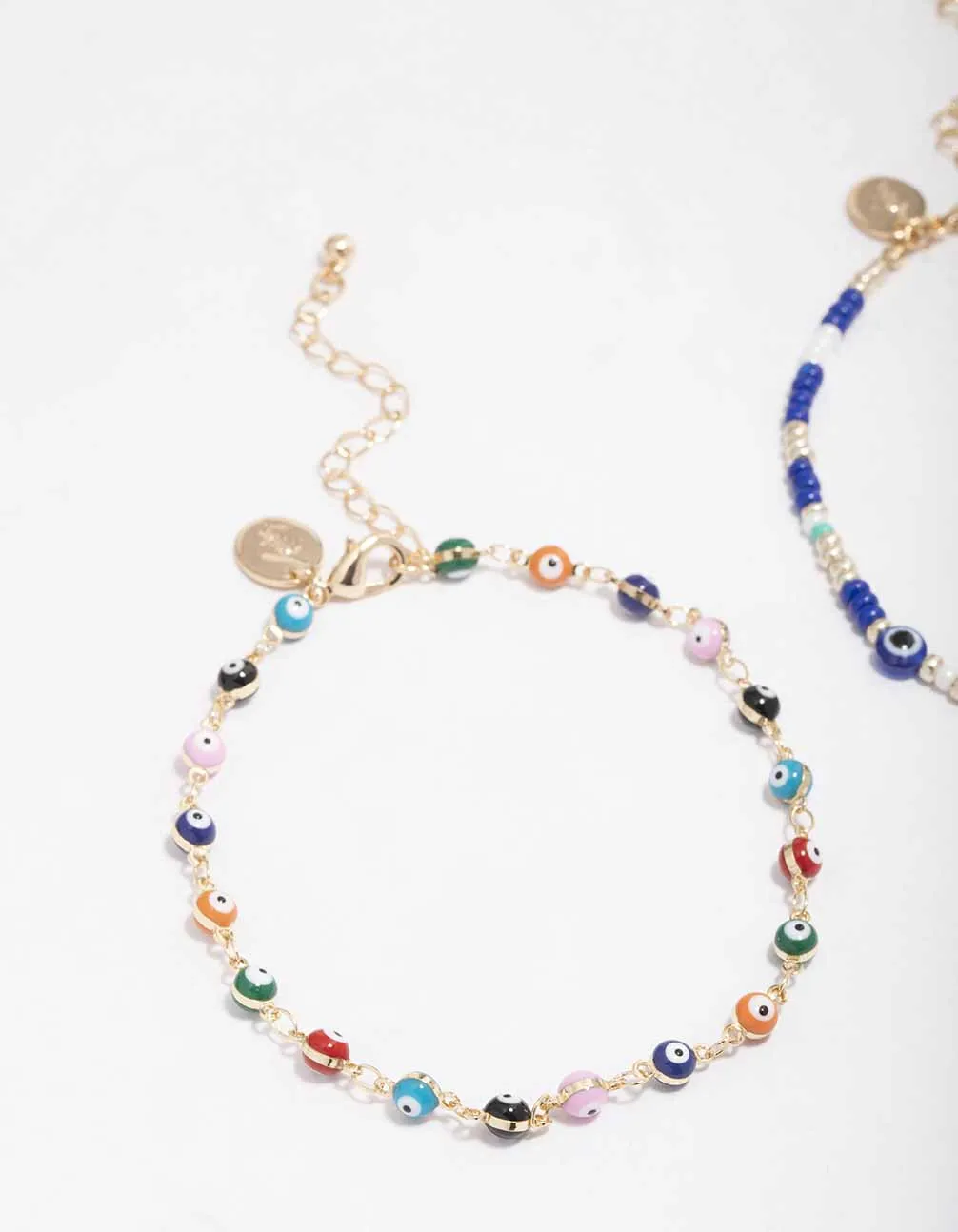 Gold Evil Eye Anklet Pack sold by lovisa product image thumbnail 2