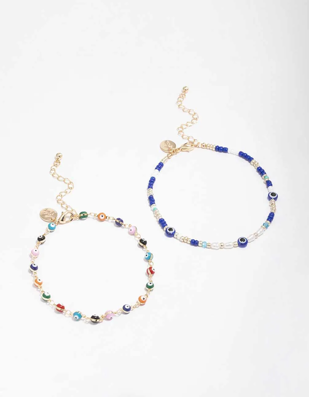 Gold Evil Eye Anklet Pack sold by lovisa