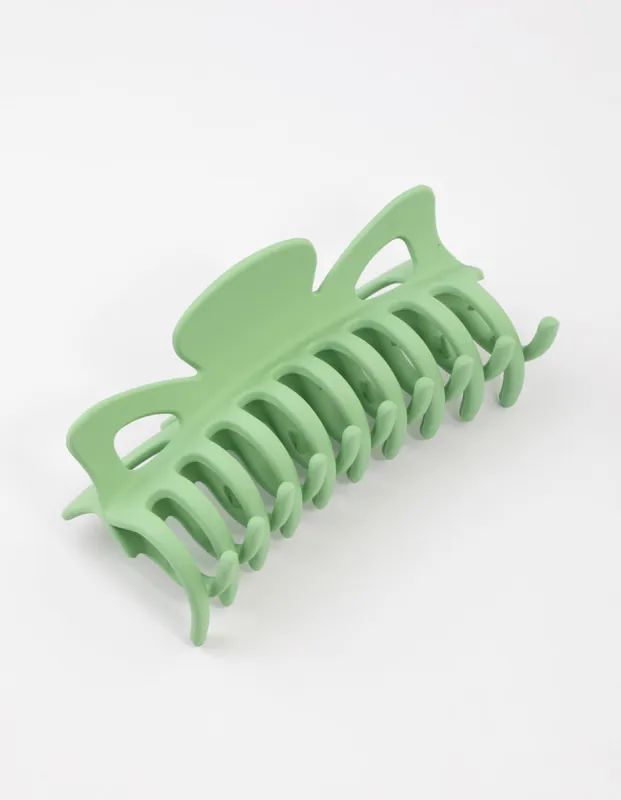 Acrylic Green Triangular Cut Out Claw Clip sold by lovisa