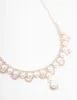 Rose Gold Pearl & Diamante Necklace sold by lovisa