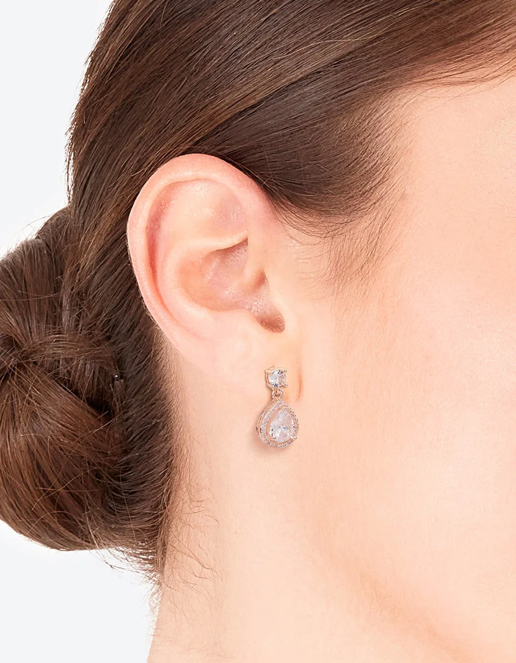 Encircled Mini Diamond Simulant Pear Drop Earrings sold by lovisa product image thumbnail 2