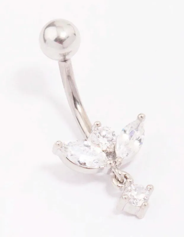 Titanium Cubic Zirconia Teardrop Dangle Belly Piercing sold by lovisa