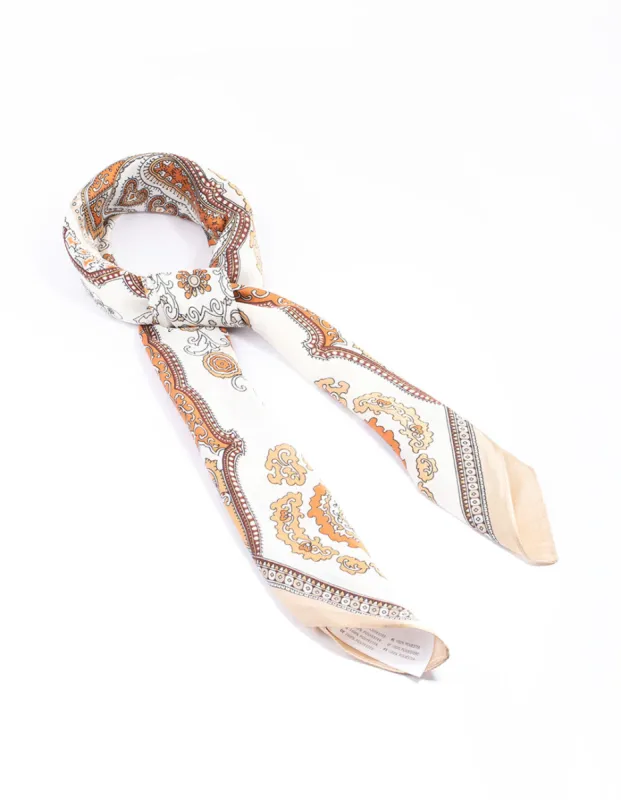 Brown Fabric Boho Western Scarf sold by lovisa