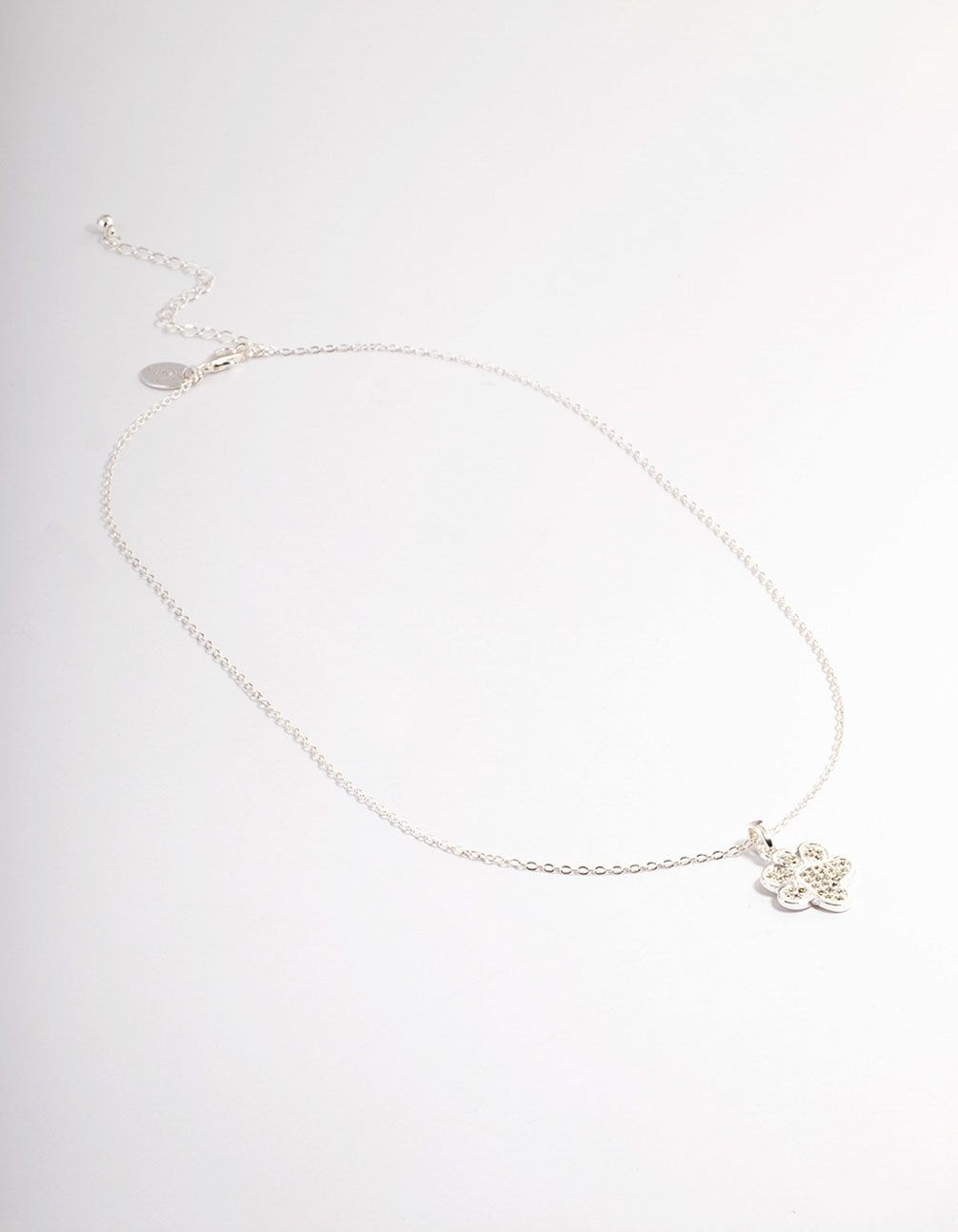Silver Pave Diamante Paw Print Necklace sold by lovisa product image thumbnail 2