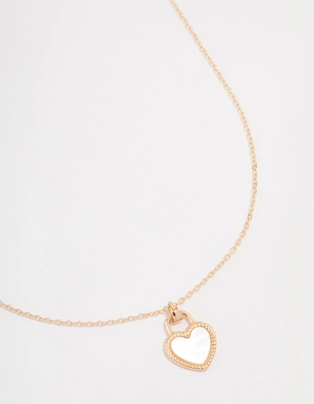 Gold Heart Locket Pendant Necklace sold by lovisa