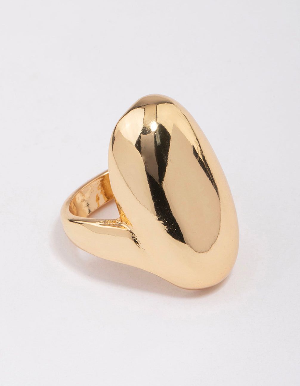 Gold Plated Smooth Statement Oval Ring sold by lovisa