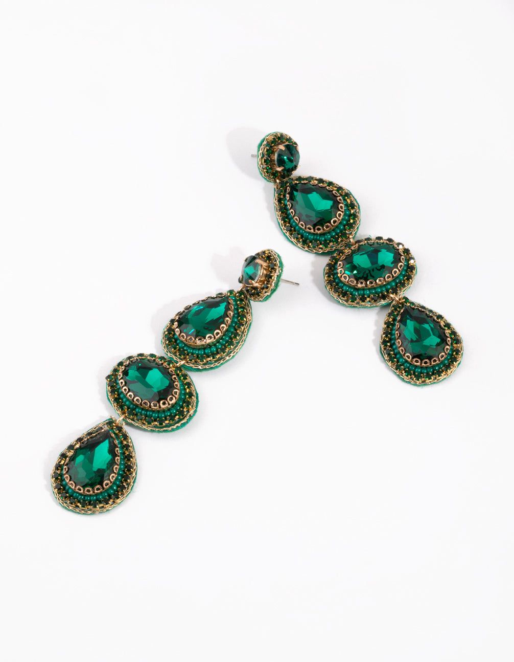 Green Statement Jewel Drop Earrings sold by lovisa product image thumbnail 2