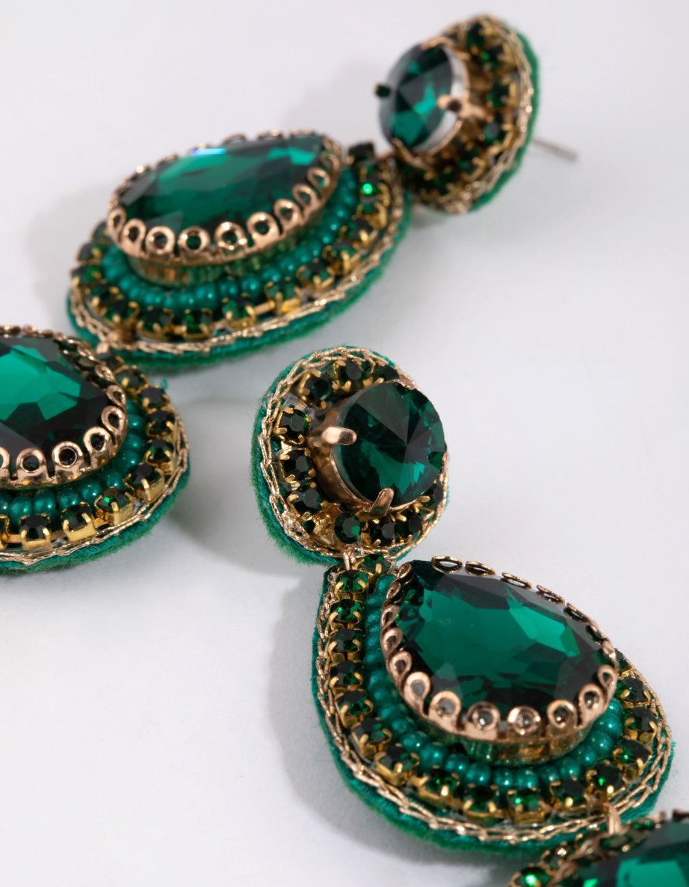 Green Statement Jewel Drop Earrings sold by lovisa product image thumbnail 3